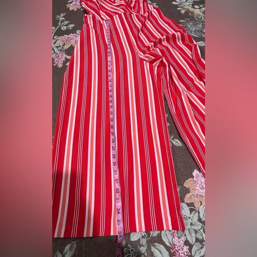 New York & Company Red and White Jumpsuit - Picture 5 of 9